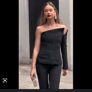 ZARA ASYMMETRIC BUSTIER NWT LIMITED EDITION COLLECTION BLAZER SIZE XL SO…
